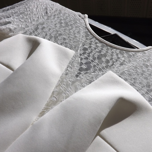 NWT White Calvin Klein Bodycon Mesh Lace MiniDress - Picture 6 of 8